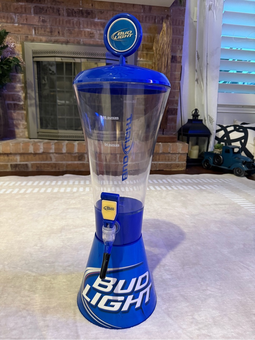 Vintage Budweiser Bud Light Blue Beverage Beer Tower
